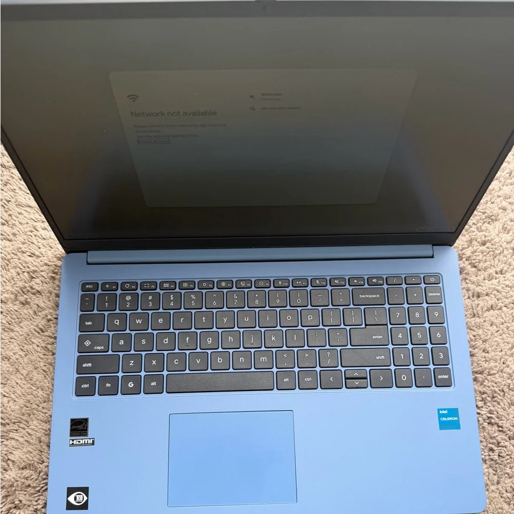 ASUS Light Blue Chromebook Laptop - Slim Top-Load Design